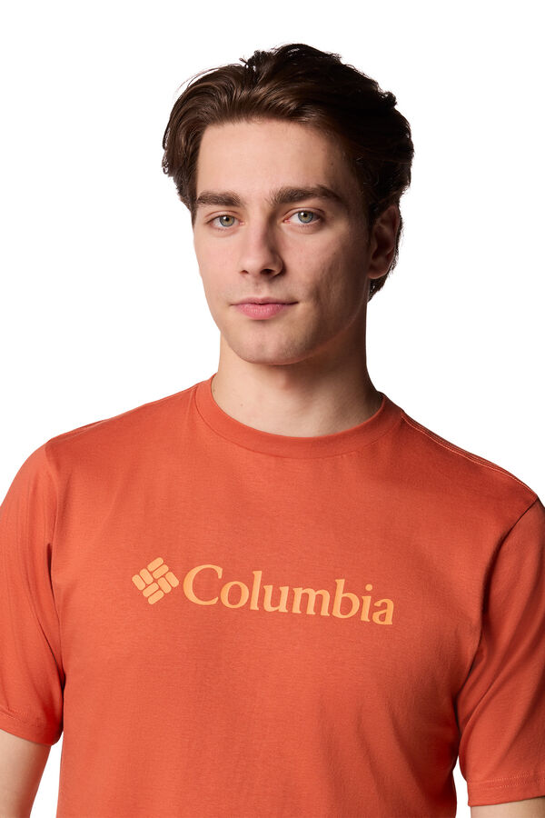 Columbia Camiseta masculina de manga curta de algodão orgânico Basic Logo™ da para homem vermelho