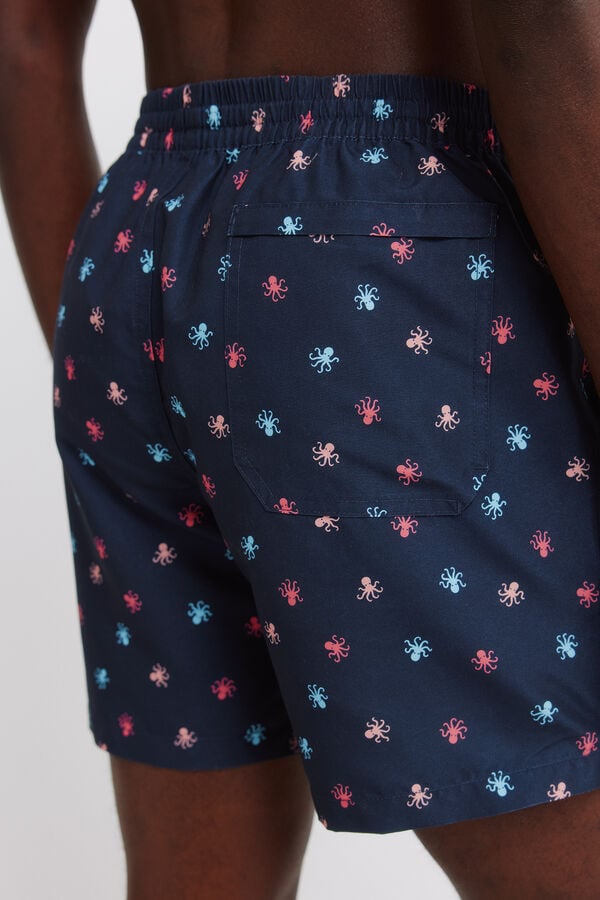 Springfield Fato de banho estampado de polvos azul