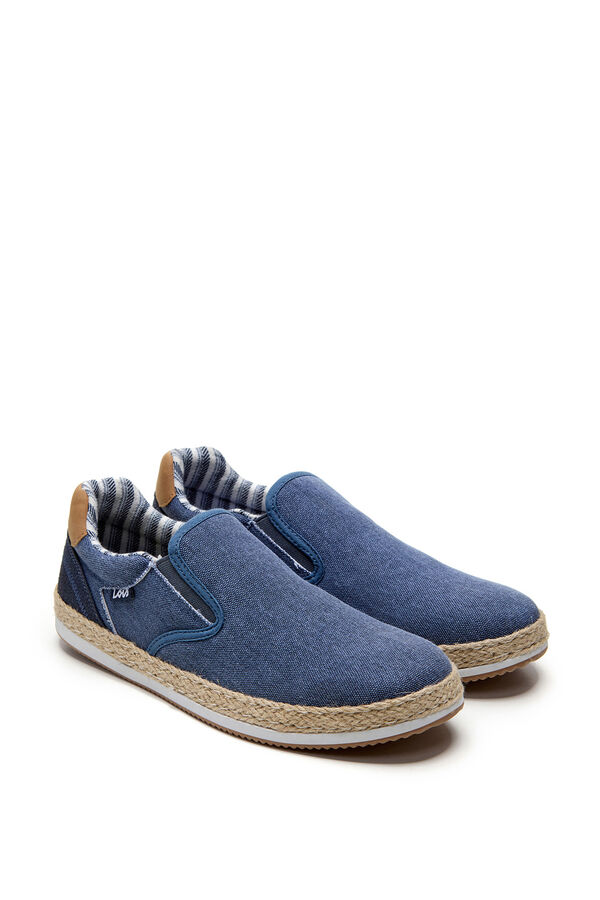 Lois Bamba slip-on em fibra de juta t&ecirc;xtil azul