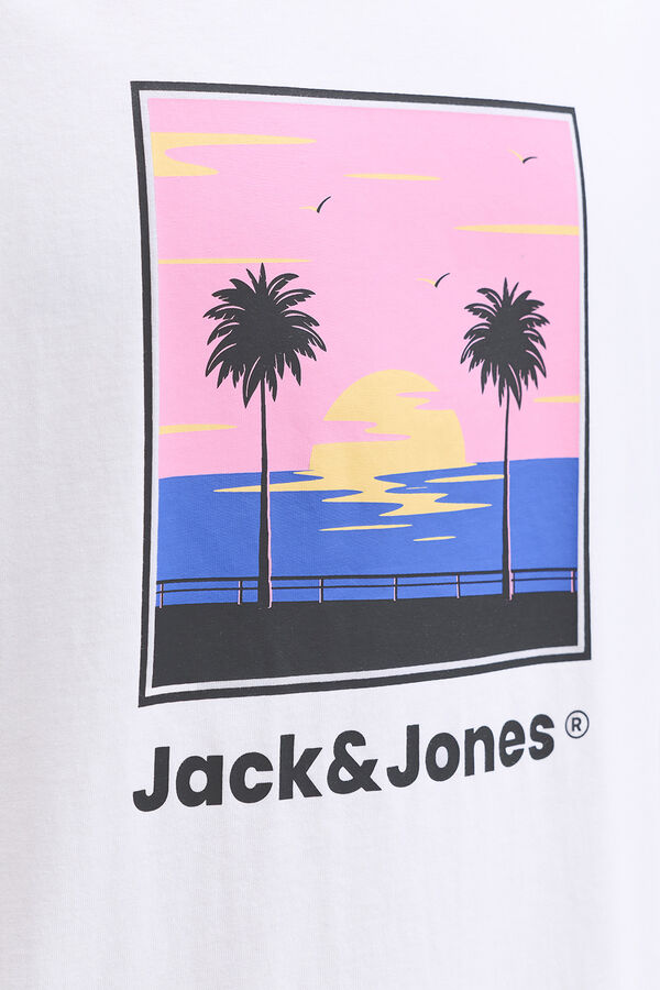 Jack & Jones T-shirt manga curta em algod&atilde;o branco