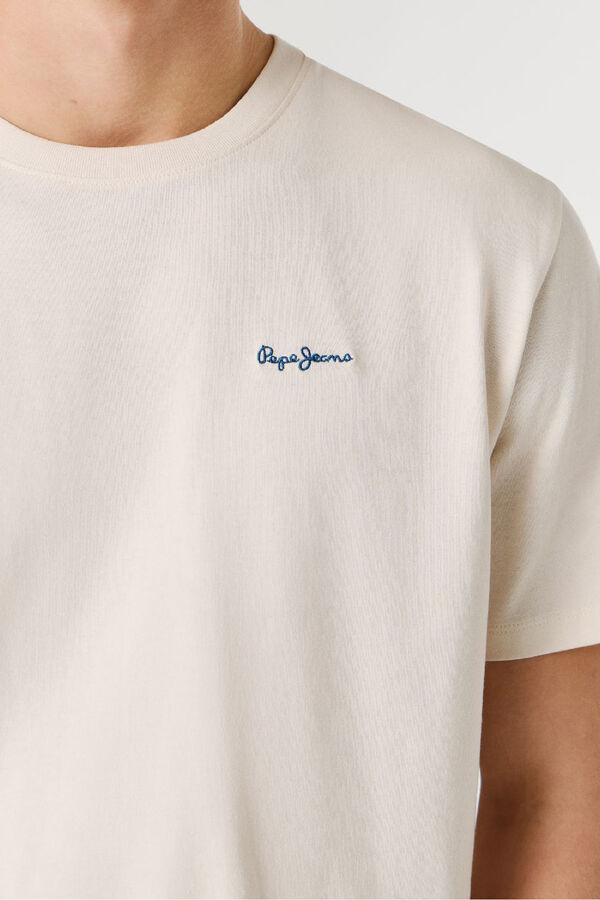 Pepe Jeans T-shirt manga curta bege