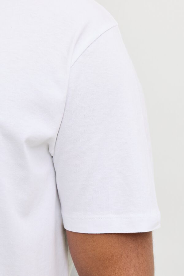 Jack & Jones PLUS T-shirt estampada de manga curta branco
