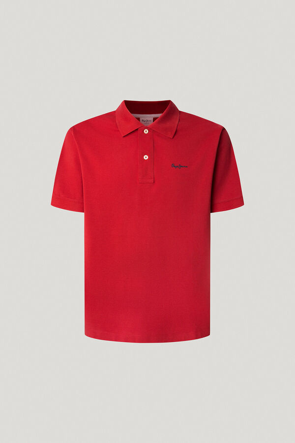 Pepe Jeans Polo Essential Logo Contraste vermelho