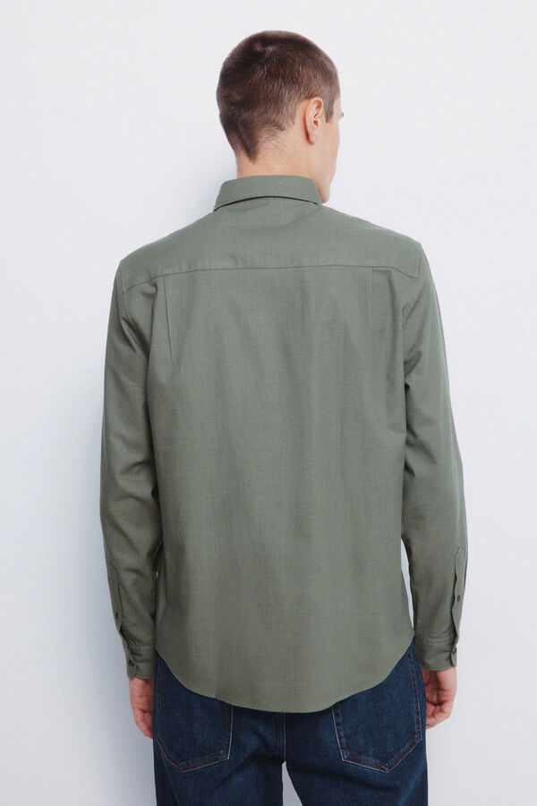 Springfield Camisa social estruturada bicolor bege
