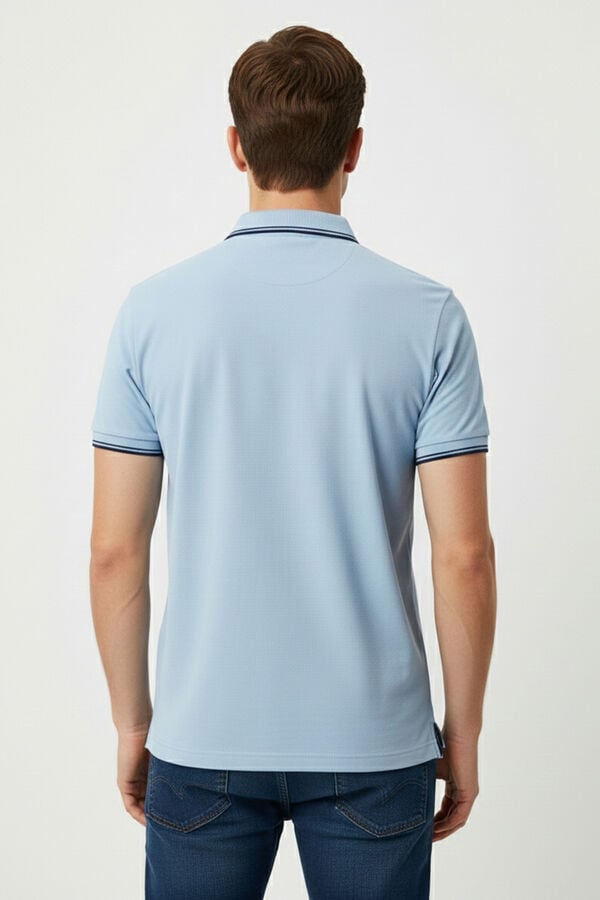 Lois Polo de manga curta com logo bordado azul