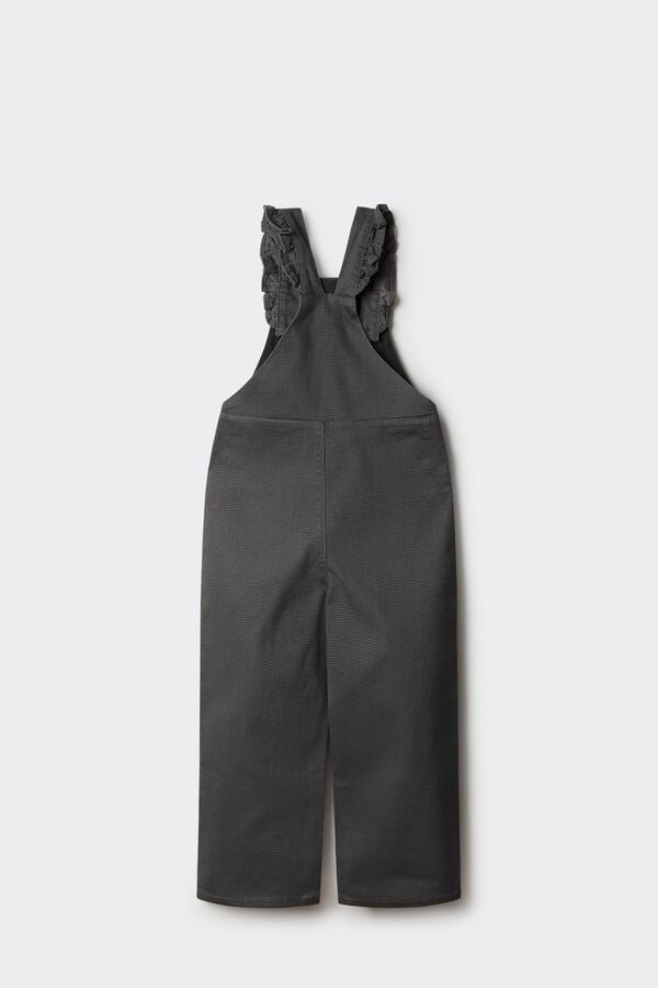 Springfield Kids Macacão xadrez feminino cinzento