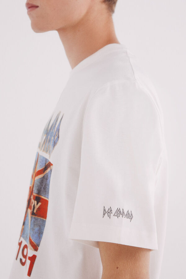 Springfield Def Leppard T-shirt beige
