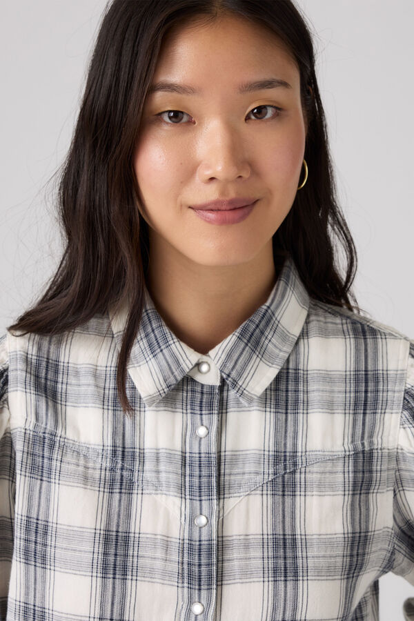 Levi's Camisa de manga comprida em algod&atilde;o azul