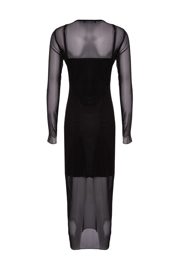 Trendyol Vestido midi ajustado preto