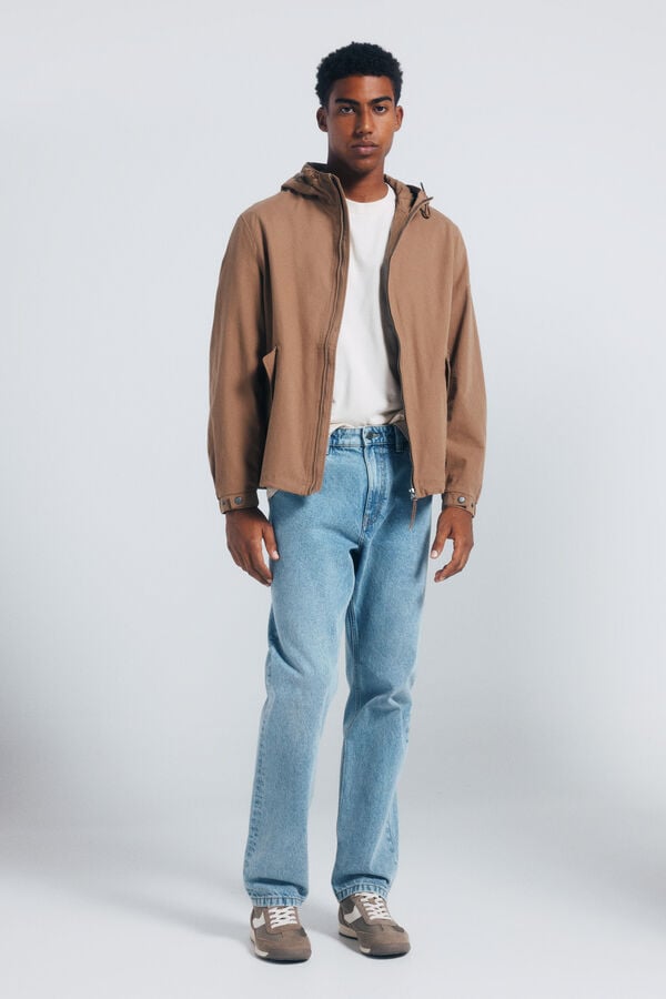 Springfield Parka algodão castanho
