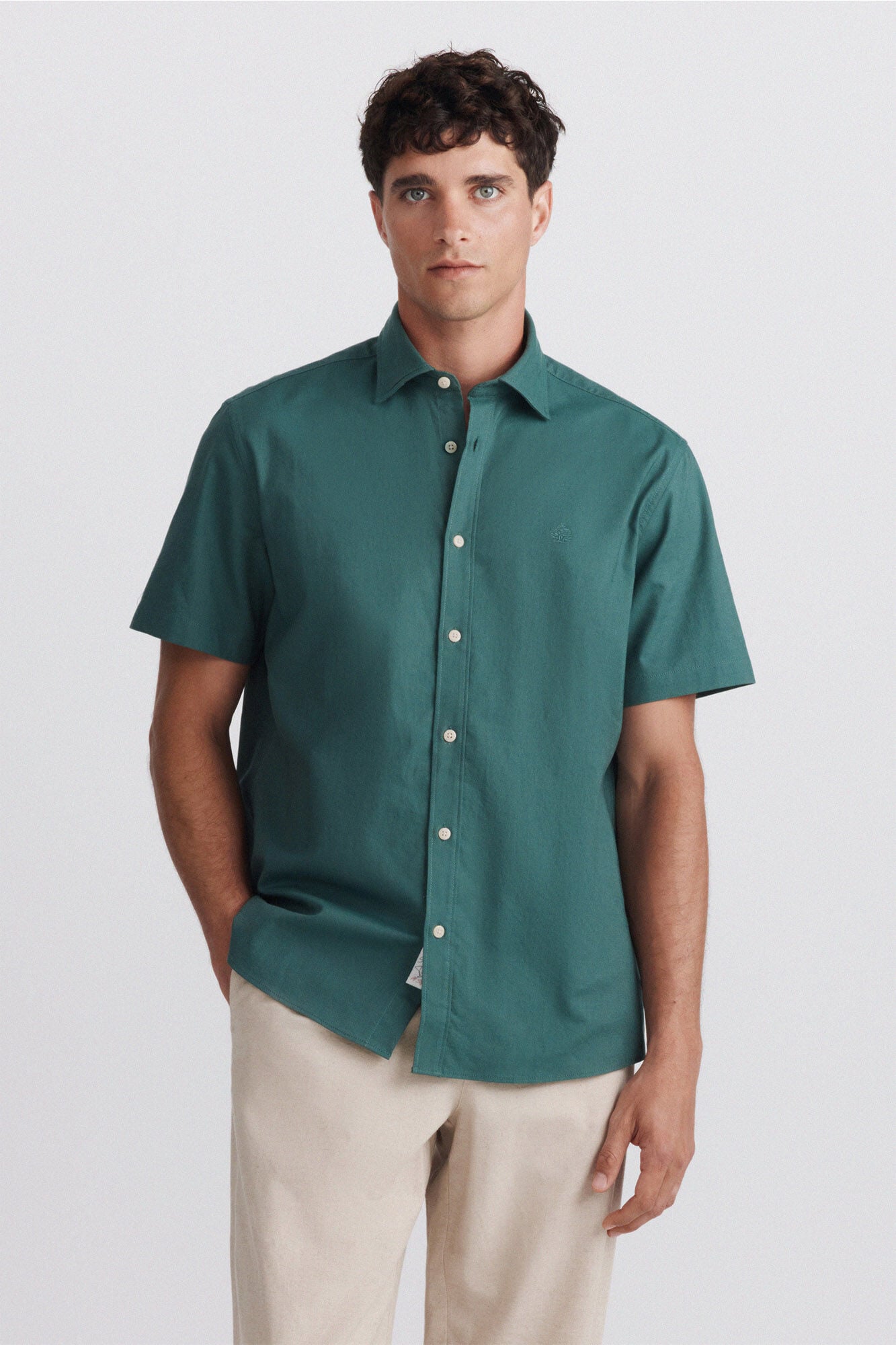 Springfield Camisa oxford de manga curta
