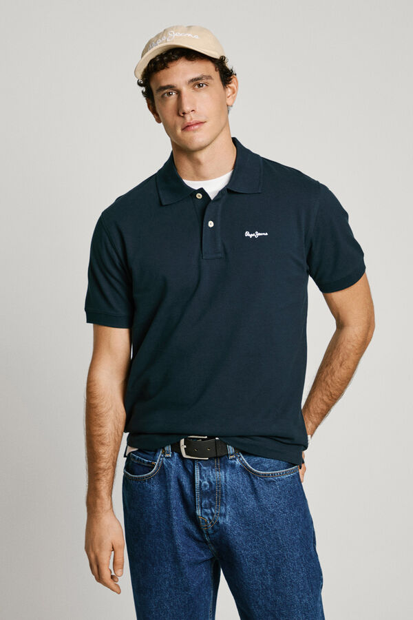 Pepe Jeans Polo Essential Contrast Logo blue