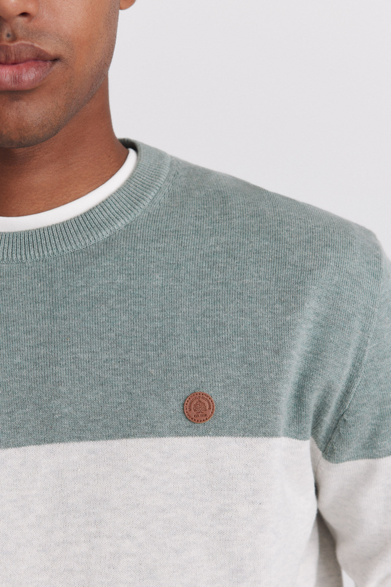 Springfield Camisola b&aacute;sica em blocos de cor