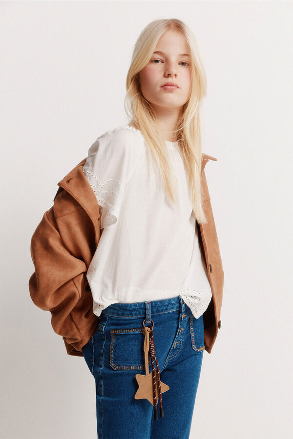 Springfield Kids Jeans bootcut para menina azul