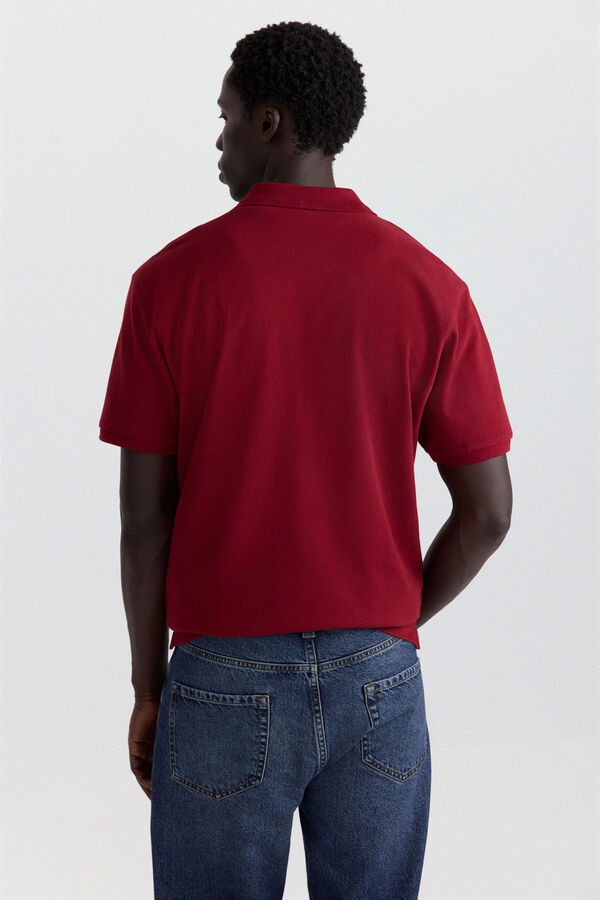 Springfield Polo piqu&eacute; b&aacute;sico Springfield regular fit vermelho