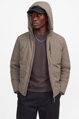 Jack & Jones Blus&atilde;o curto com capuz ajust&aacute;vel cru