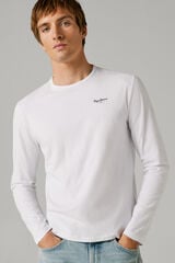 Pepe Jeans T-shirt manga comprida slim branco