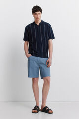 Springfield Bermudas leve 5 bolsos lavagem regular fit azul