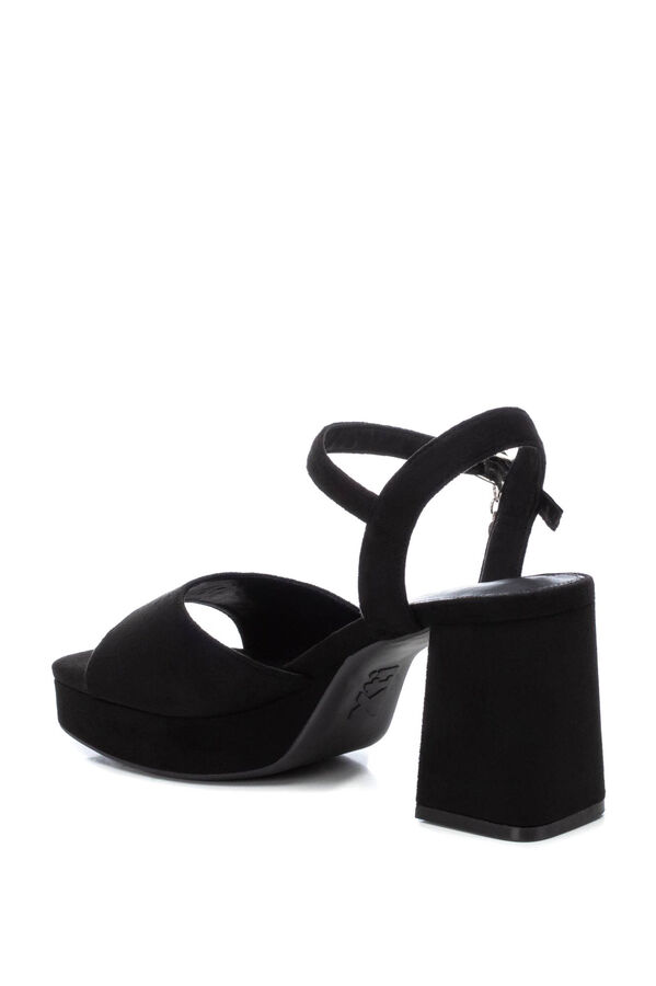 XTI Women's suede sandal  black