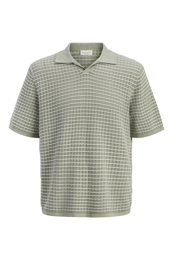 Jack & Jones Polo em malha relaxed fit em algod&atilde;o verde