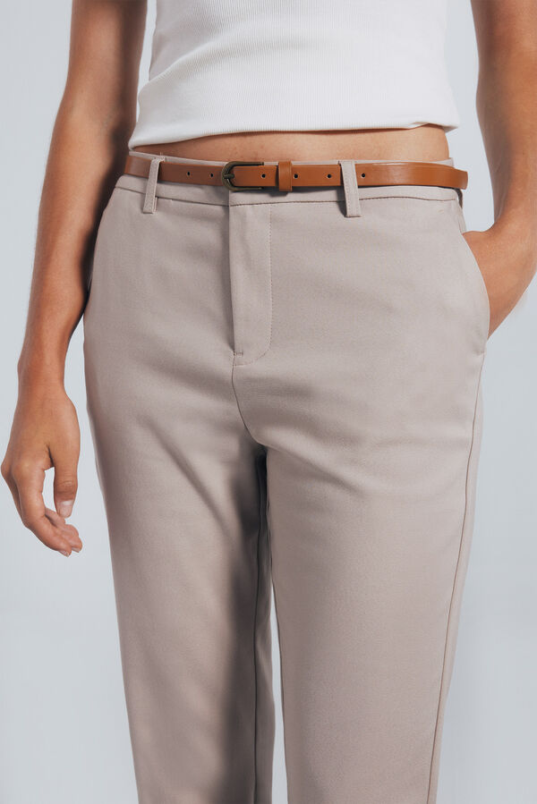 Springfield Calças chino retas camel