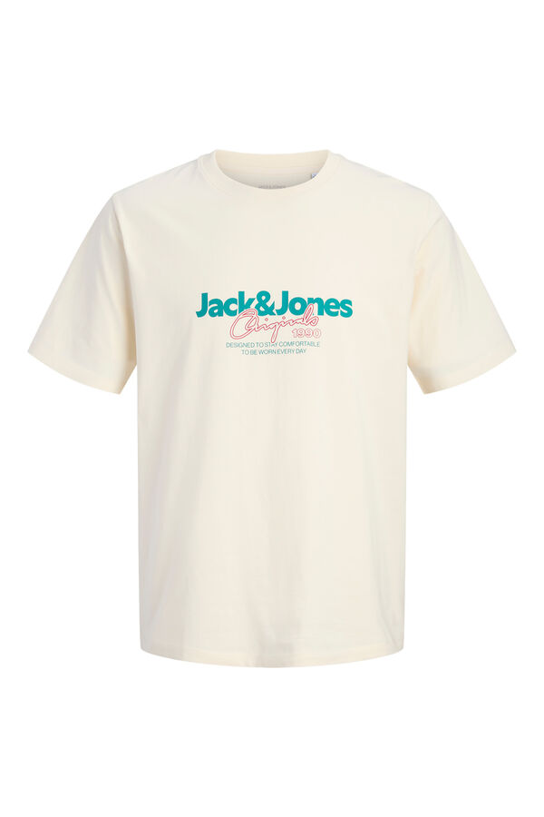 Jack & Jones PLUS T-shirt de manga curta logo bege