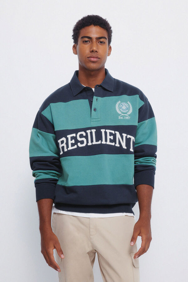 Springfield Sudadera polo cortes verde