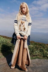 Springfield Kids T-shirt feminina de manga comprida Varsity Dog branco