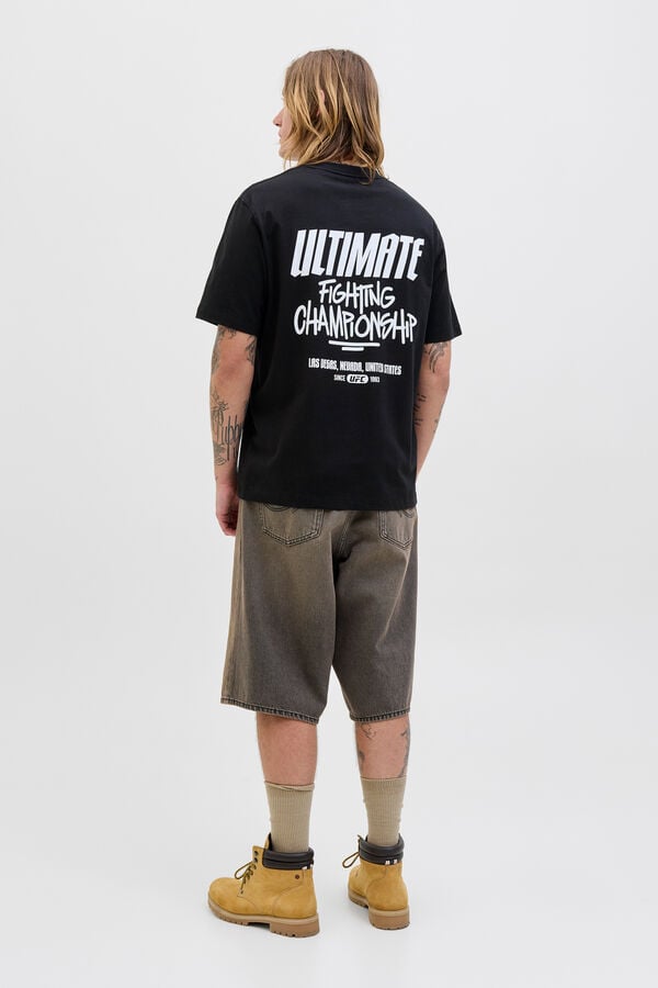 Jack & Jones T-shirt com estampa nas costas preto