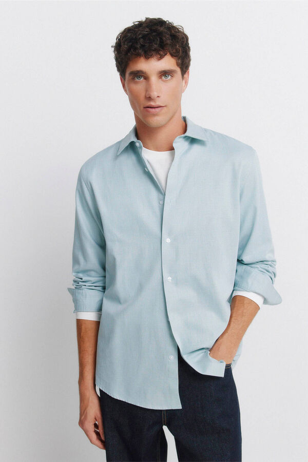 Springfield Camisa social com estrutura de f&aacute;cil cuidado verde