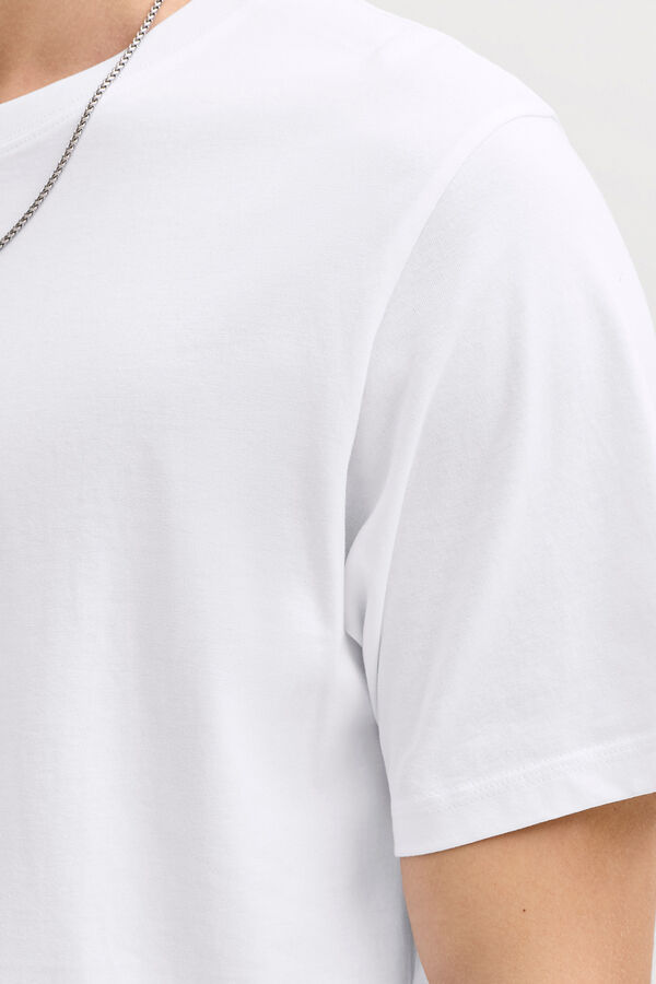 Jack & Jones T-shirt manga curta em algod&atilde;o branco