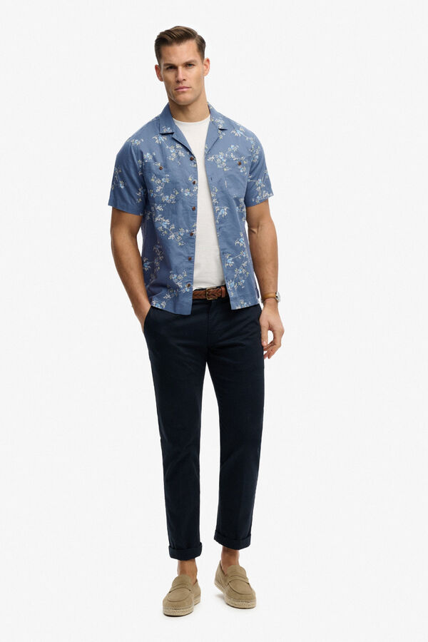 Superdry Camisa de manga curta estampada azul