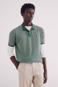 Springfield Polo Oxford com gola contrastante, regular fit