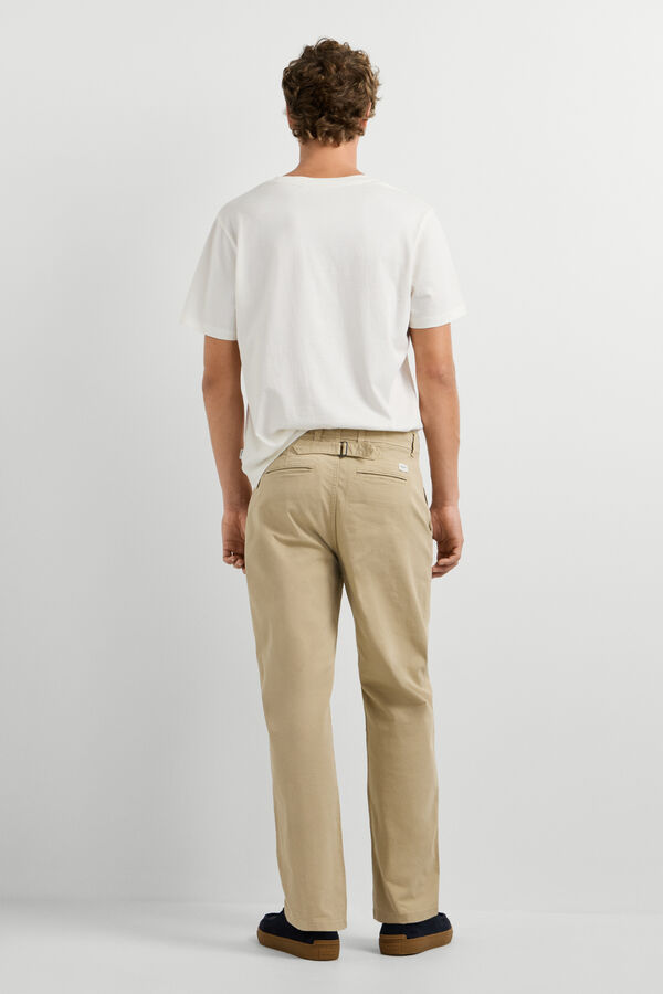 Pepe Jeans Cal&ccedil;a relaxed em algod&atilde;o bege