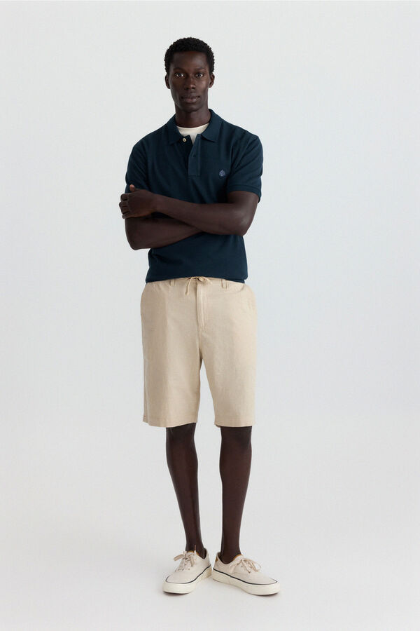 Springfield Polo piqu&eacute; b&aacute;sico Springfield regular fit azul