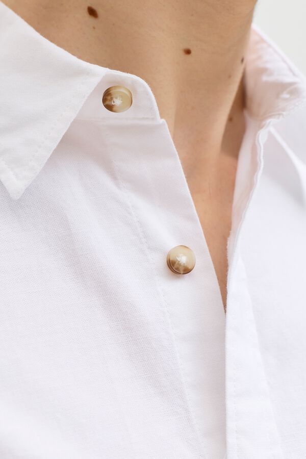 Jack & Jones Camisa oxford regular fit branco