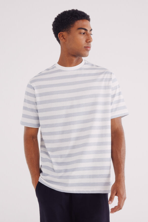 Springfield Micro-striped T-shirt blue