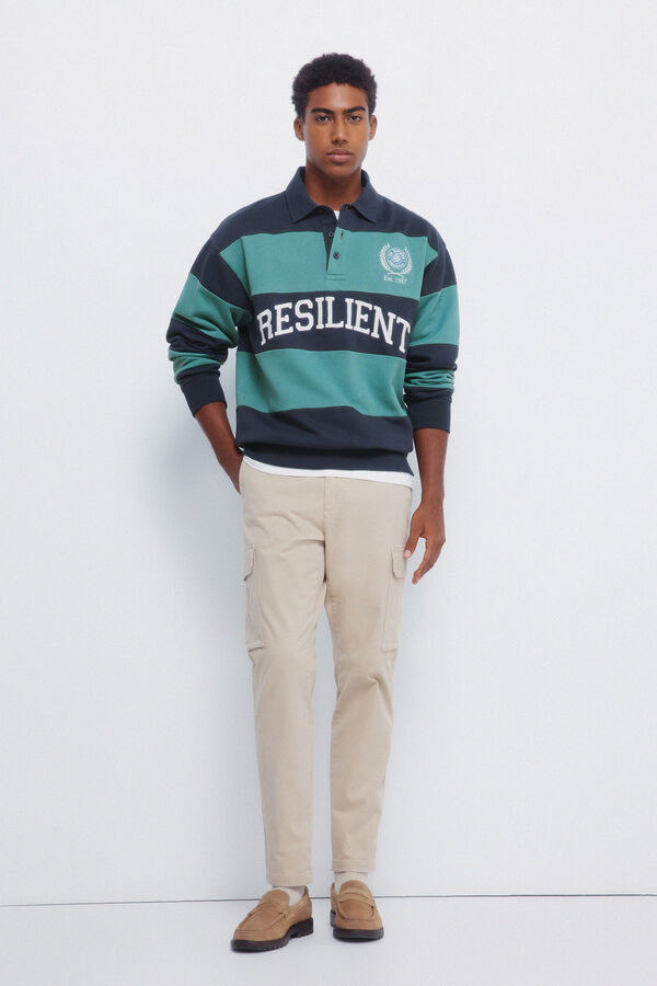 Springfield Sudadera polo cortes verde