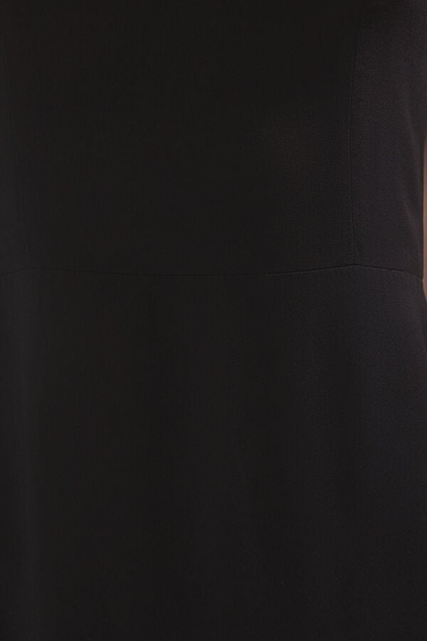 Trendyol Vestido comprido reto de al&ccedil;as preto