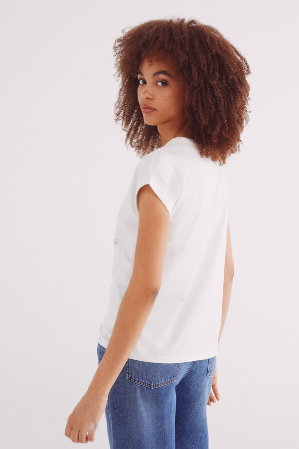 Springfield Camiseta "Amo macarrão baci" estampado