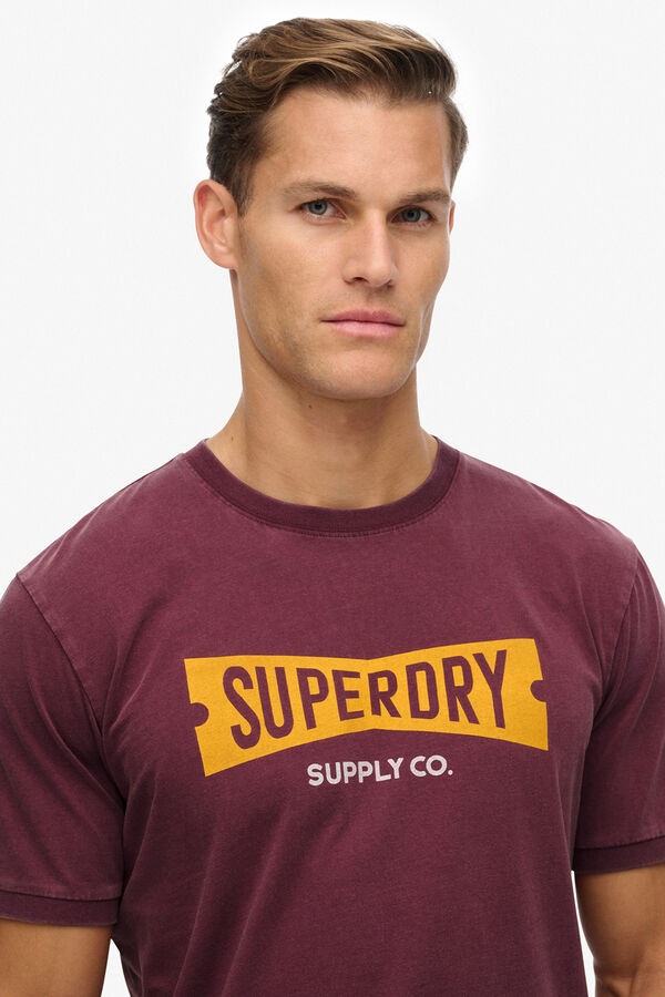 Superdry T-shirt decote redondo estampado