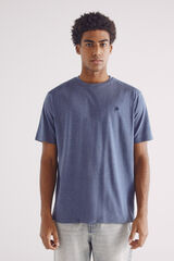 Springfield T-shirt colorida com microriscas azul