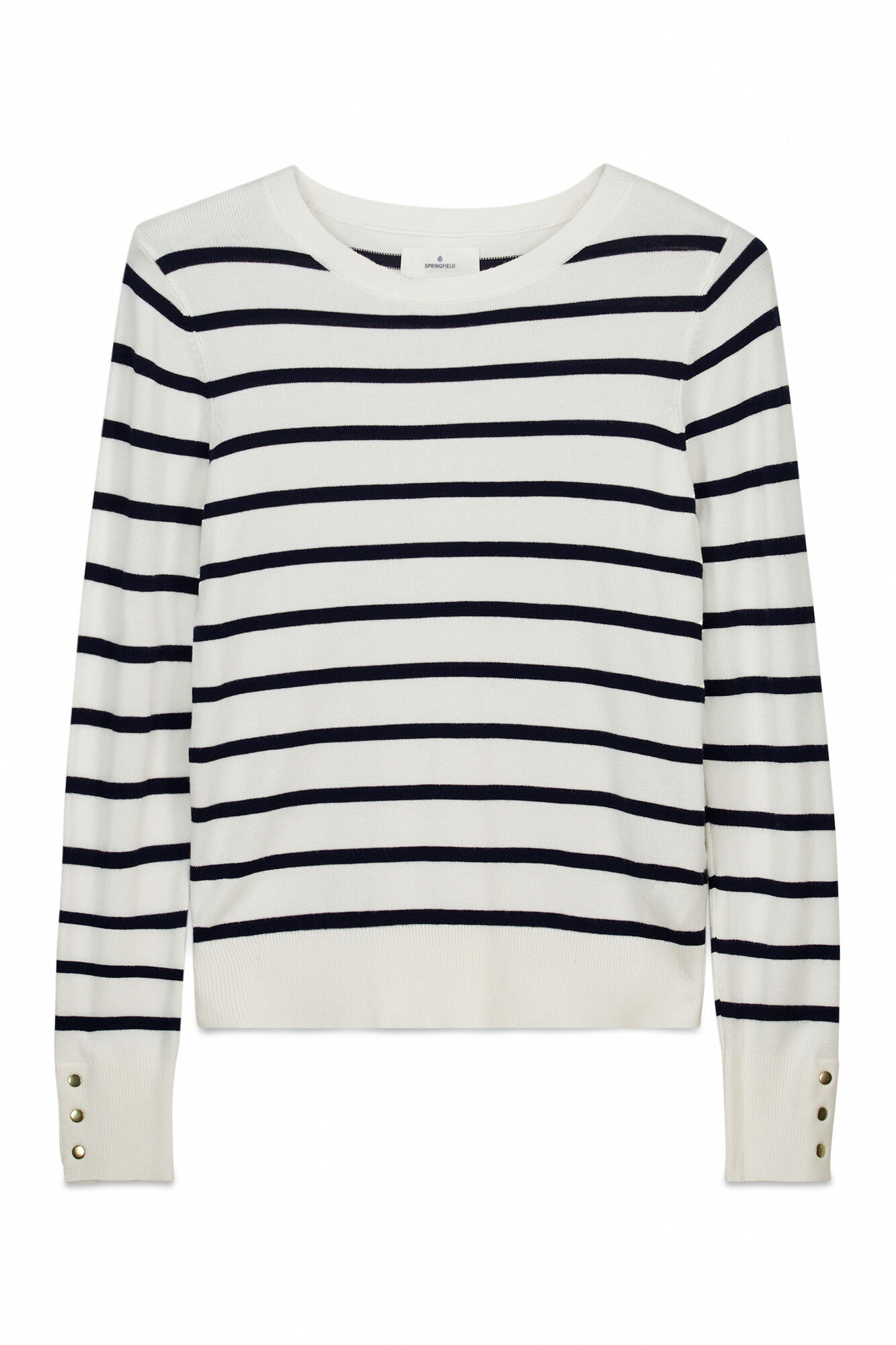 Springfield Camisola fina bot&otilde;es punhos