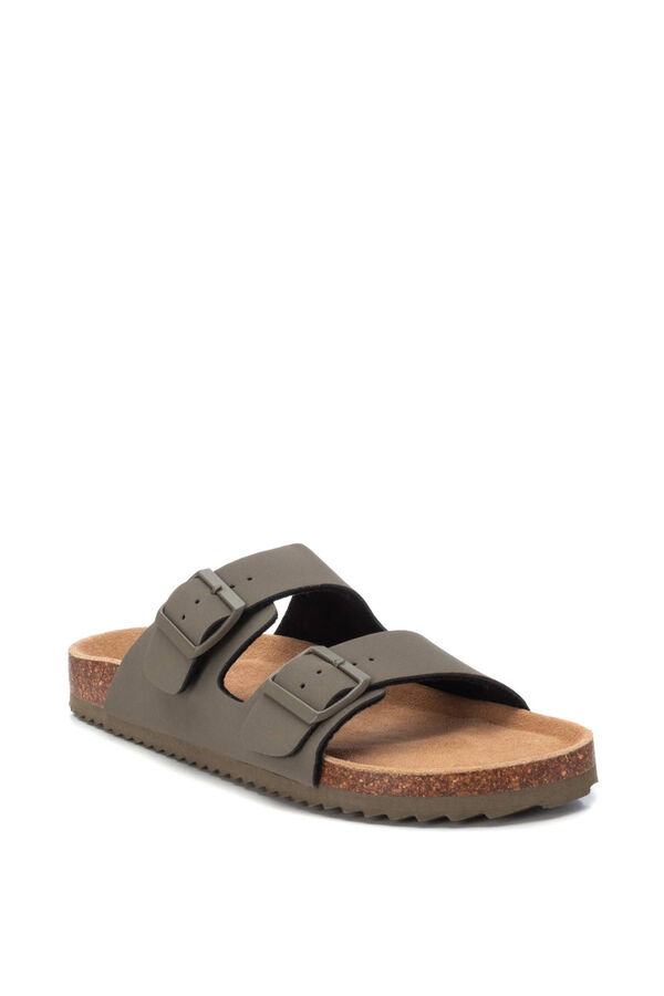 XTI Sandália masculina Caqui escuro