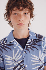 Springfield Kids Camisa palmeira para meninos azul