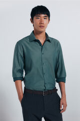 Springfield Camisa estruturada de fácil cuidado verde