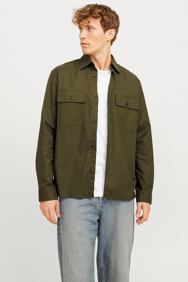 Jack & Jones Camisa Oxford grande verde