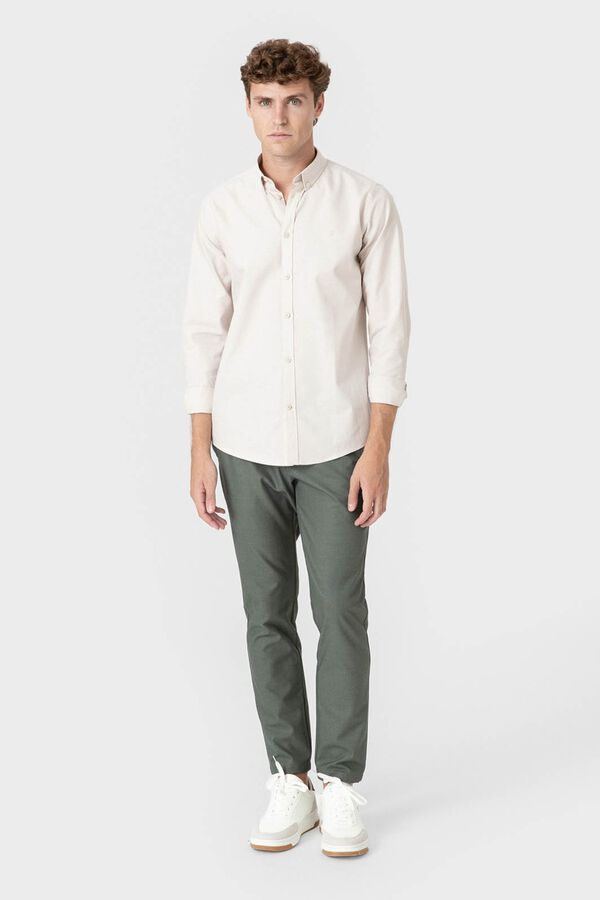 Celopman Camisa Oxford lisa bege