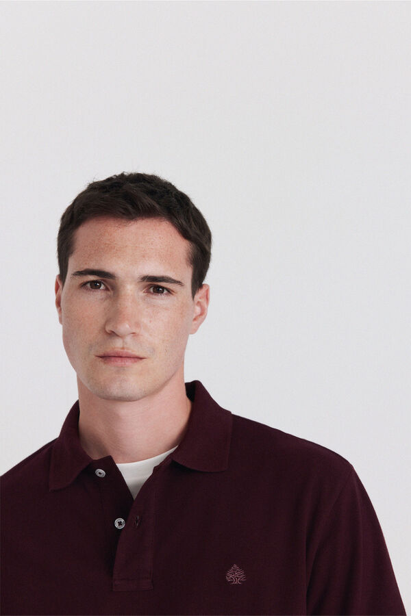 Springfield Polo piqu&eacute; manga comprida regular fit estampado