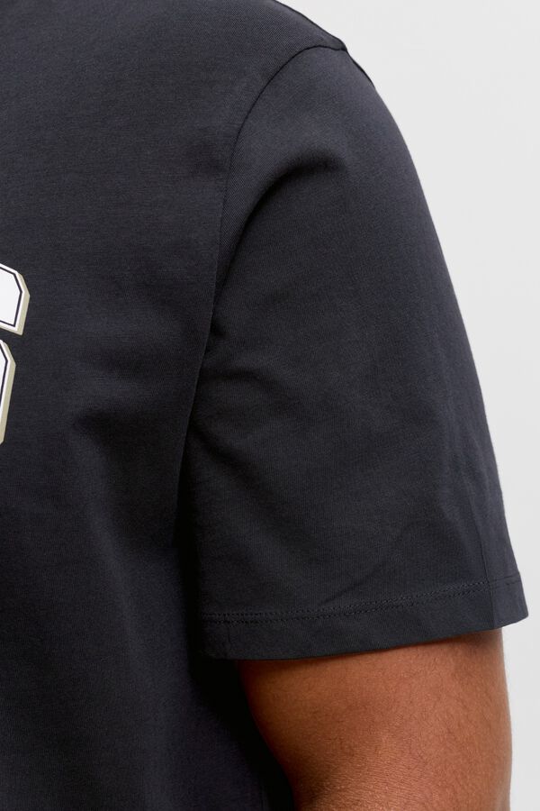 Jack & Jones PLUS T-shirt de manga curta estampada preto